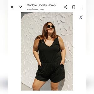 Smash + Tess Black Maddie Shorty Romper